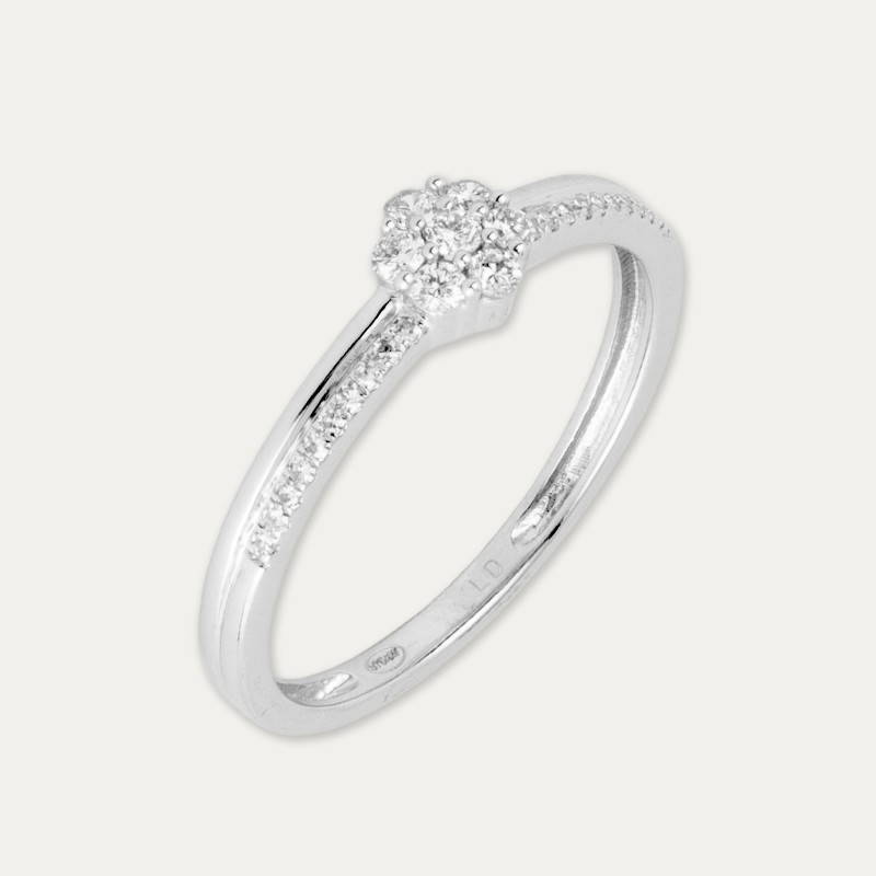 Anillo Oro Diamantes Horu Zoom