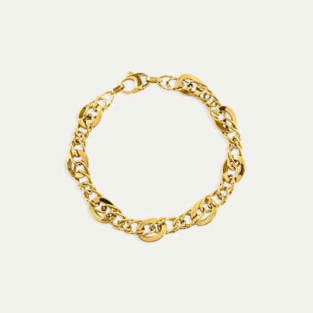 Pulsera Oro Eslabón Tetralink