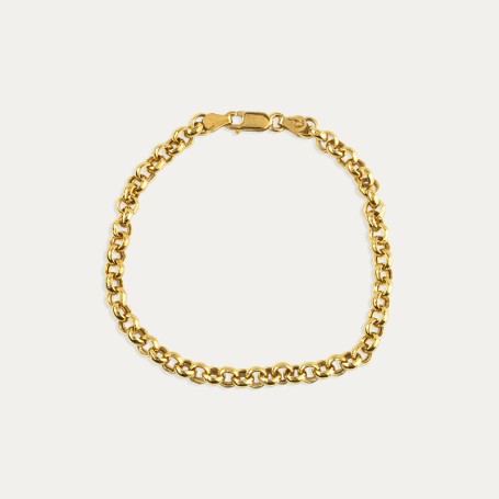 Pulsera Oro Eslabón Rolo Stile