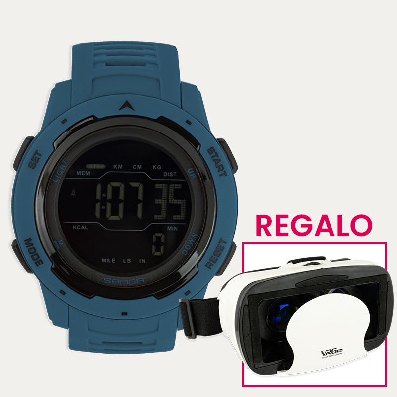 Reloj Digital Azul Regalo Gafas