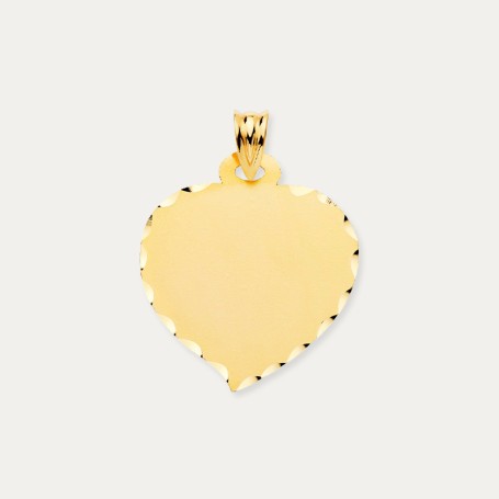 Colgante Oro 9k Corazón Labrado Matis