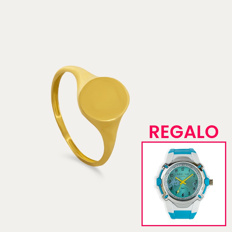 Sello Oro Cadete Oval Gold + Regalo Reloj