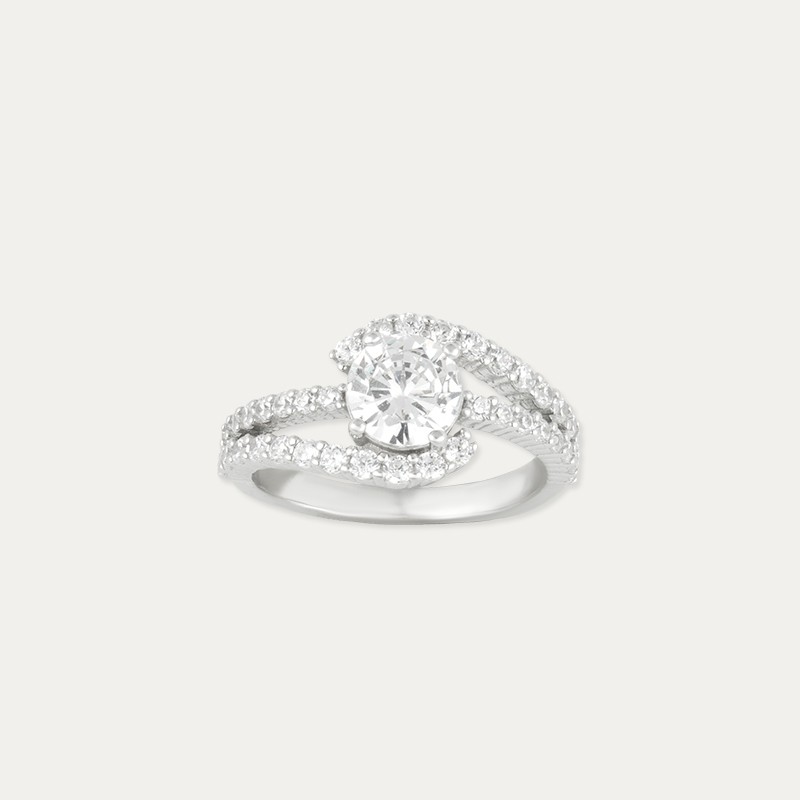 Anillo Plata Circonita Princess