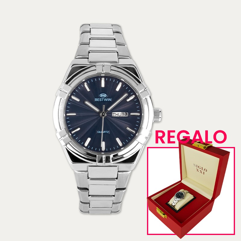 Reloj Acero Mujer Marino Regalo Caja Lujo