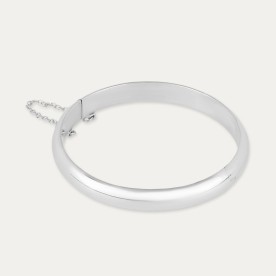 Pulsera Media Caña Plata Lisa Doris