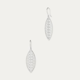 Pendientes Largos Plata Hoja Daria