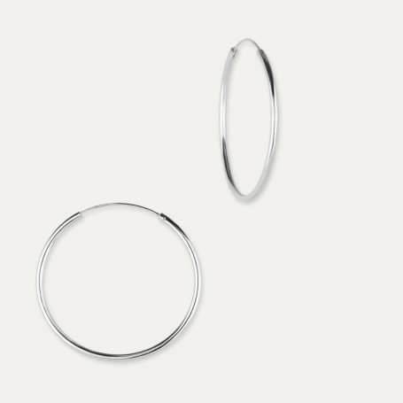 Pendientes Aro Plata Lisos Lewis