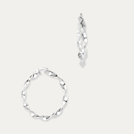 Pendiente de Plata Aro Retorcido Karen