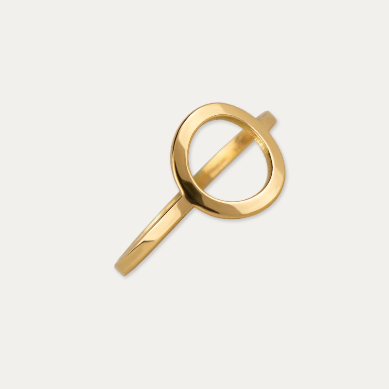 Anillo Oro Aro Brillo Particles Perfil