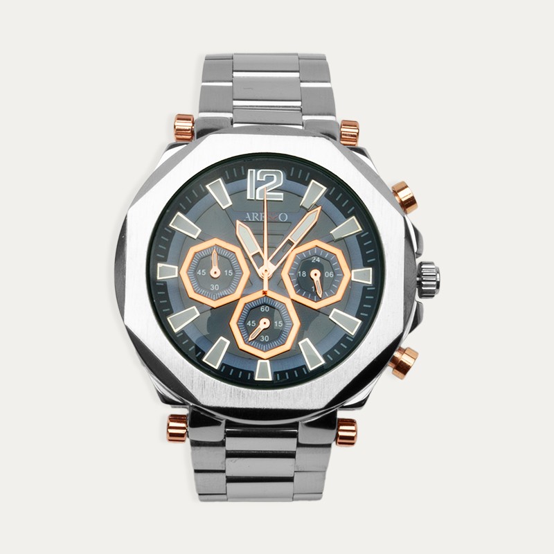Reloj de Acero para Hombre con Regalo Caja Lujo Fusión