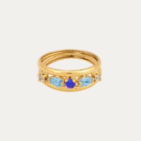 Anillo Oro Color Zafiro Bunny Gummy