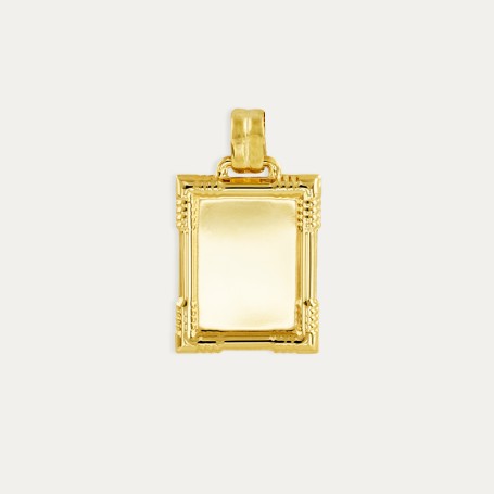 Chapa Rectangular Oro 9K Amadeus