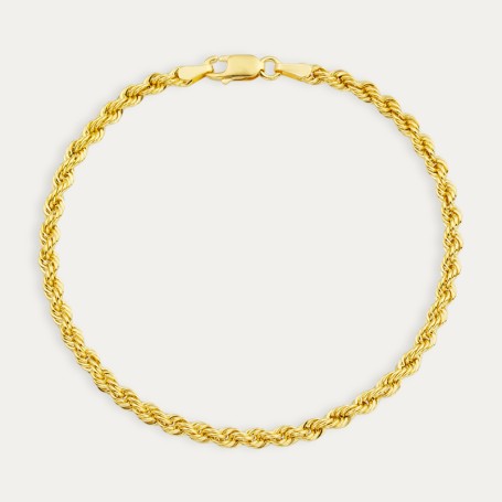 Pulsera de Cordón de Oro 9K 3.5mm