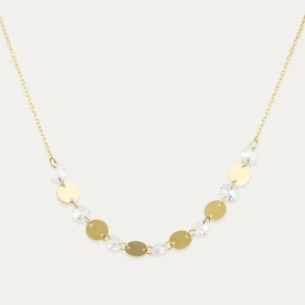 Collar Oro Discos Y Piedras Ariadne