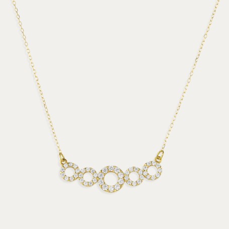 Collar Oro Círculos Circonitas Savi