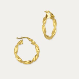 Pendientes Oro Aro Retorcido Abba