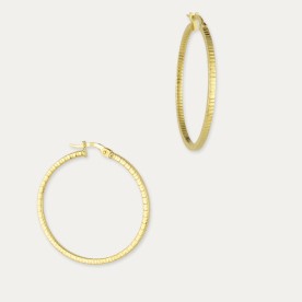 Pendientes Oro Aro Bambú Dunas