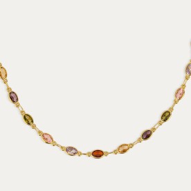 Collar Oro Piedras Color Abby Zoom