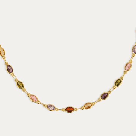 Collar Oro Piedras Color Abby Zoom