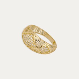 Anillo Oro Circonitas Senterada