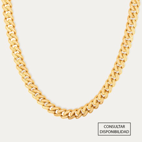 Cadena Oro Circonitas Eslabón Barbado Ivette