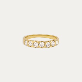 Anillo Oro Circonitas Gold Ice