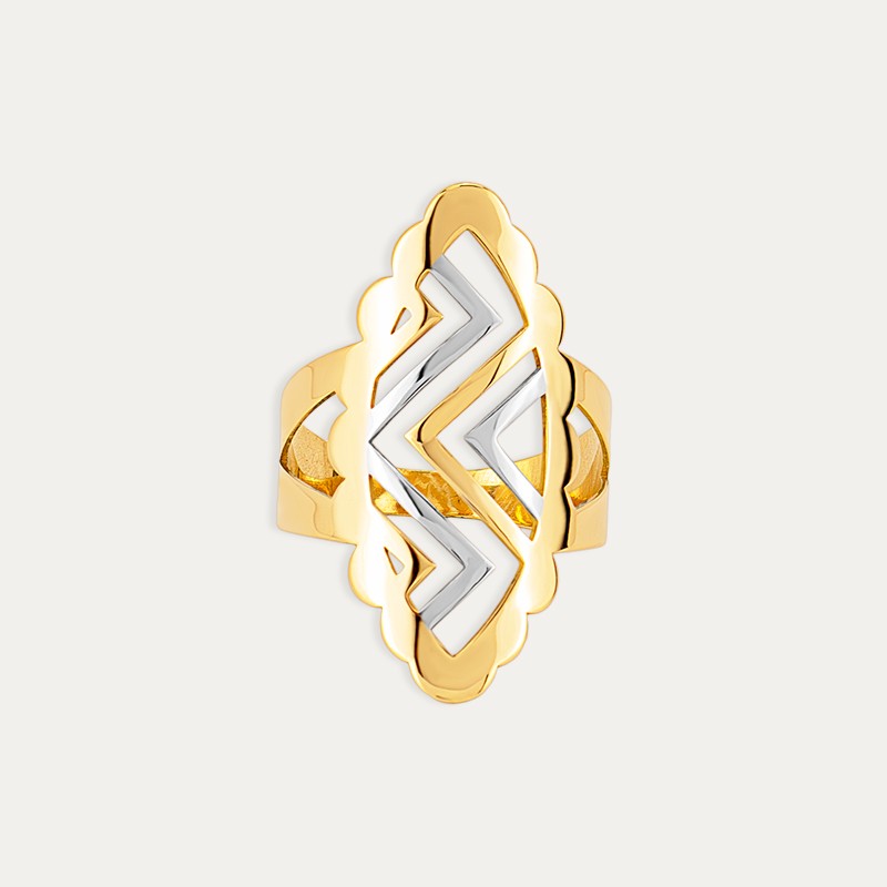 Sortija Oro Bicolor Lanzadera Wave