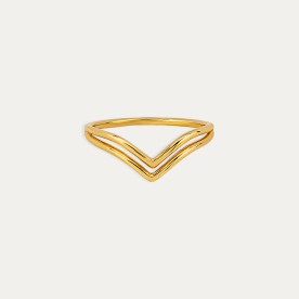 Anillo Oro Double Peak