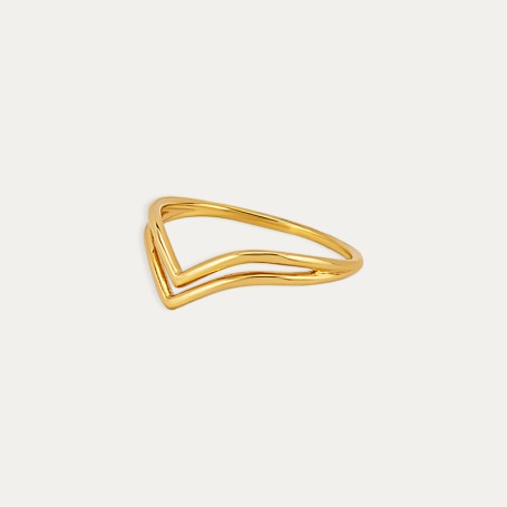 Anillo Oro Double Peak