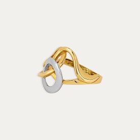 Anillo Oro Bicolor Raffia