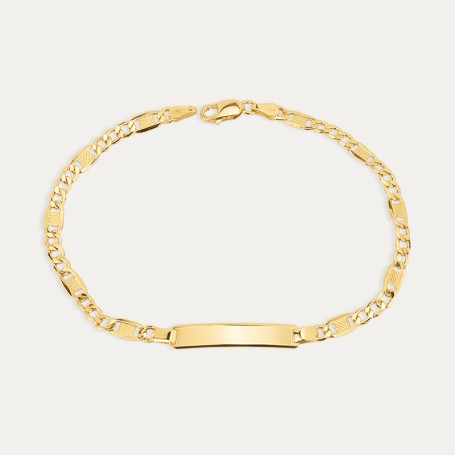 Pulsera Oro Chapa Brillo Mate Macius