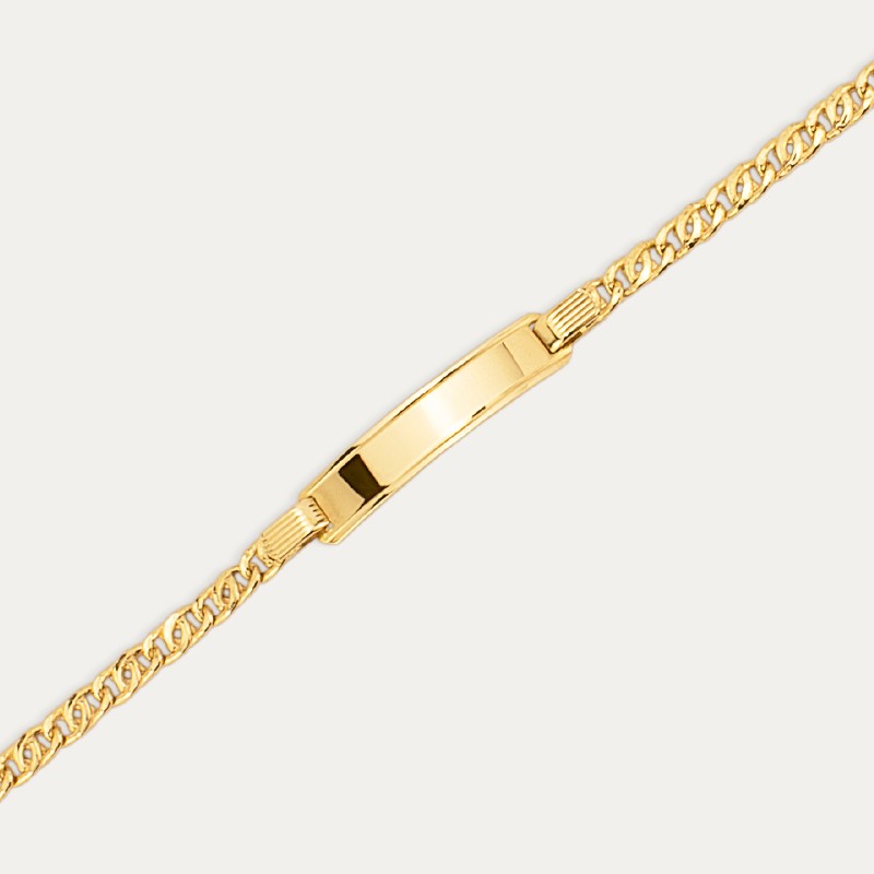 Pulsera Oro 9k Chapa Ojo de Tigre Balin Zoom