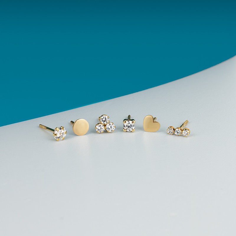 Piercing Oro 9k Círculo Brillo Grove Perfil