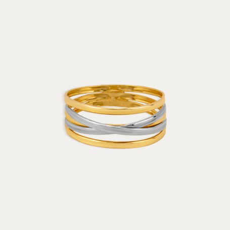 Anillo Oro Bicolor Cintas Alvor