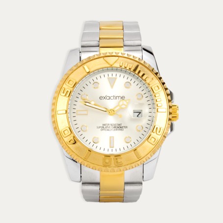 Reloj Acero Bicolor Esfera Blanca Sinope