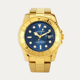 Reloj Acero Dorado Esfera Azul Sinope