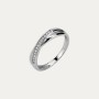 Anillo Oro Blanco Brillantes Lineal Lustra