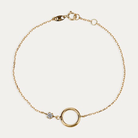 Pulsera Oro Círculo Circonita Monckler