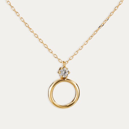 Gargantilla Oro Círculo Circonita Monckler
