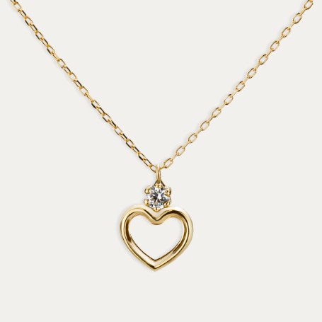 Gargantilla Oro Corazón Circonita Monckler