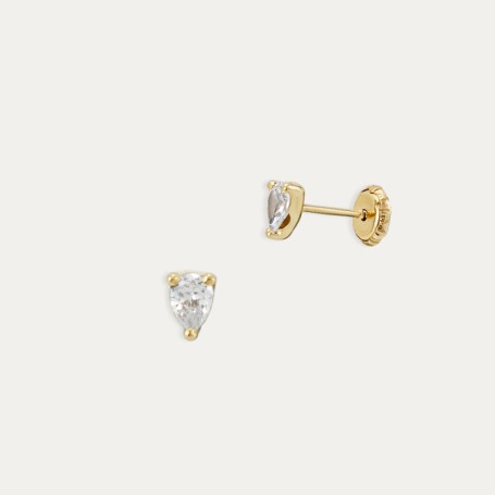 Pendientes Oro Tres Garras Pera Astana