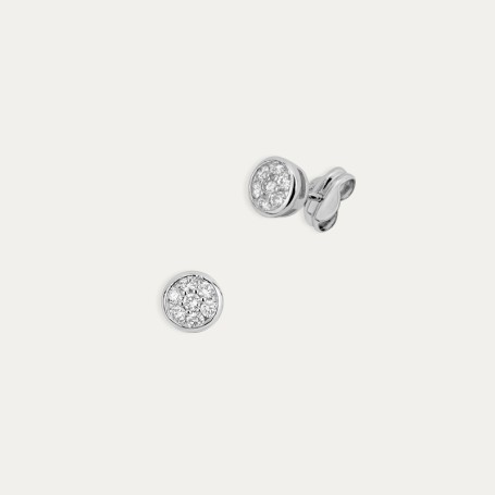 Pendientes Oro Blanco Diamantes Nivalis