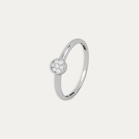 Sortija Oro Blanco Diamantes Nivalis