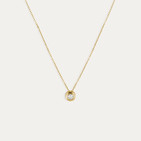 Gargantilla Oro  Diamante Evie