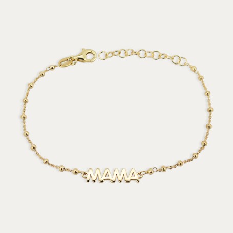 Pulsera Plata Dorada Bolas Mamá Delhi