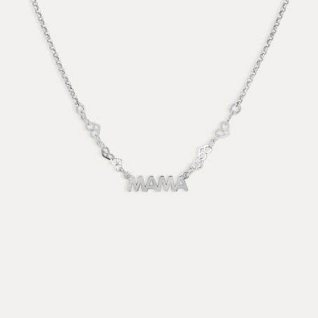Collar Plata Corazones Mamá Delhi