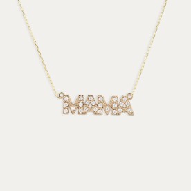 Collar Oro 9k Mamá Circonitas Saudade