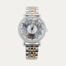 Reloj Acero Mujer Bicolor Rosa Esfera Giratoria Circonitas