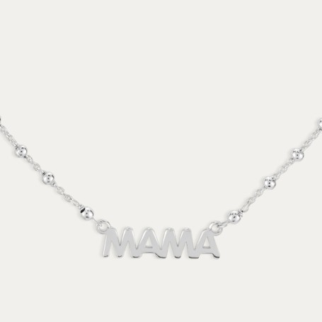 Collar Plata Mamá Pebbles