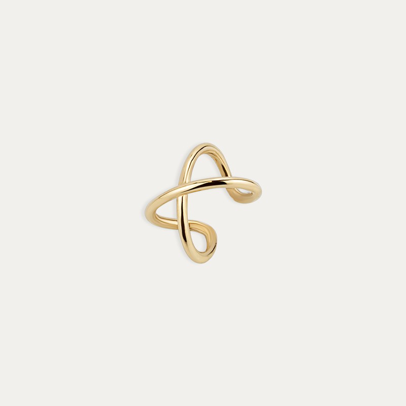 Pendiente Doble Ear Cuff Oro 9k Sunset
